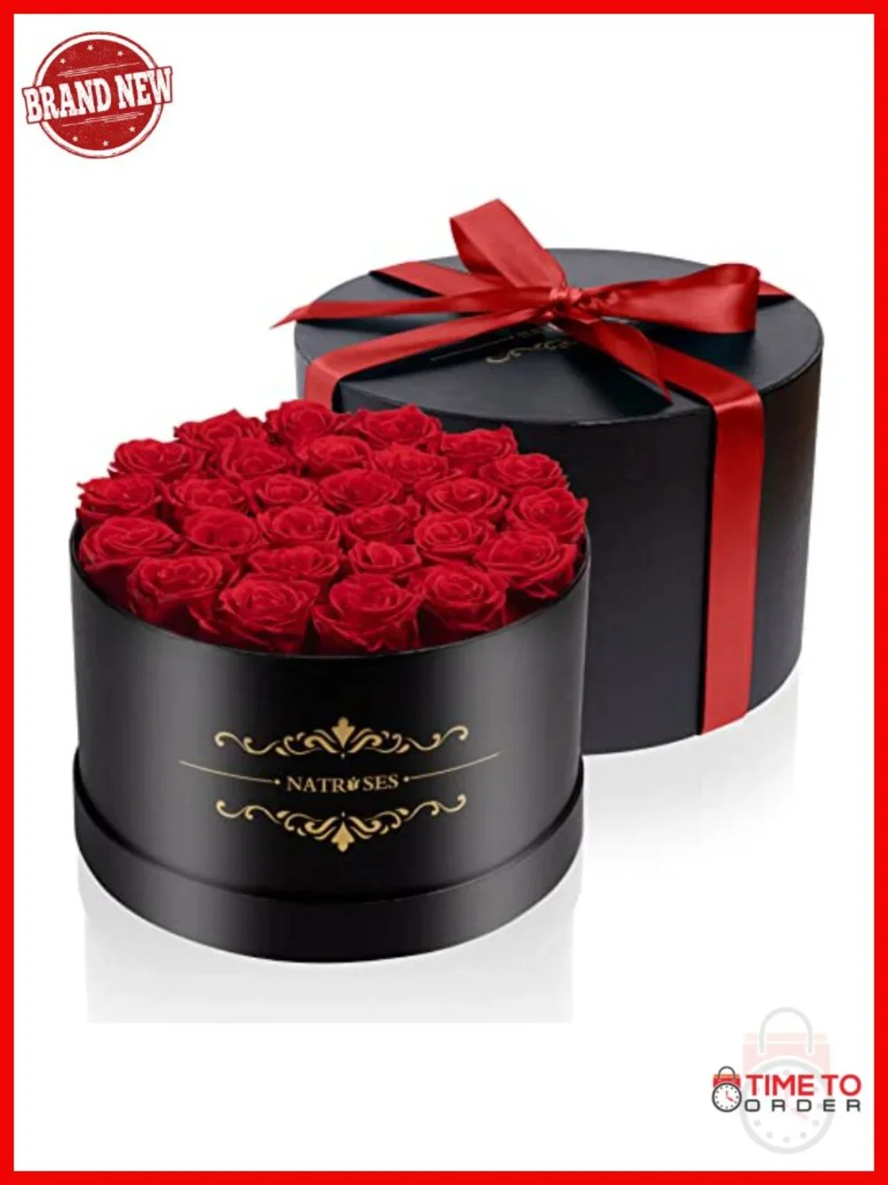 27 Preserved Real Roses in Luxury Box, Forever Rose Gift